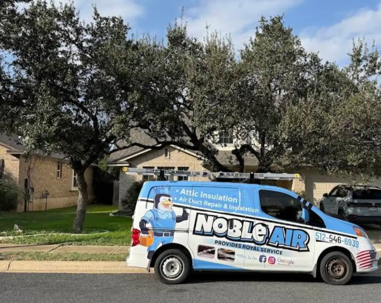 Noble Air duct cleaning van serving Austin neighborhoods