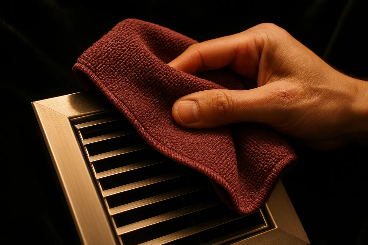 HVAC technician inspecting air ducts, air duct cleaning and chimney sweep company in Round Rock, TX