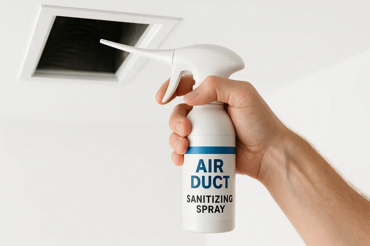 A brush and vacuum attachment used for air duct cleaning, highlighting the complexity of the process.